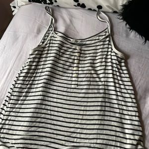 Black and white striped tank top